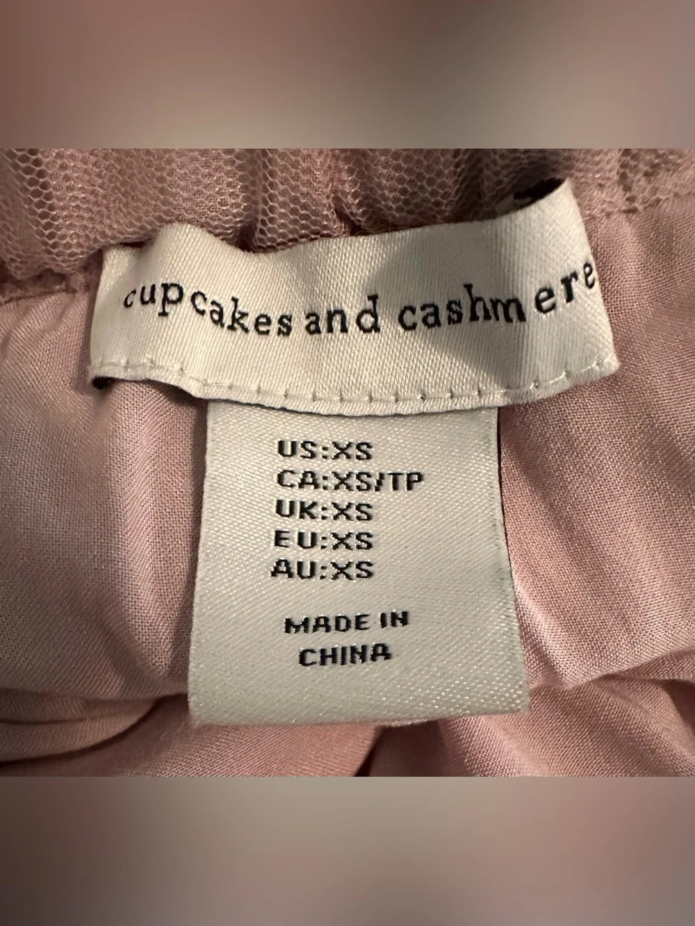 Anthropologie |Cupcakes & Cashmere Tiered Tulle Maxi Skirt. Dusty Pink